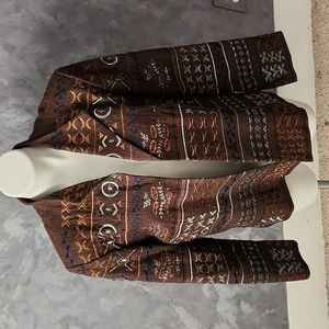 Coldwater Creek Brown Blazer with Beads Size 14